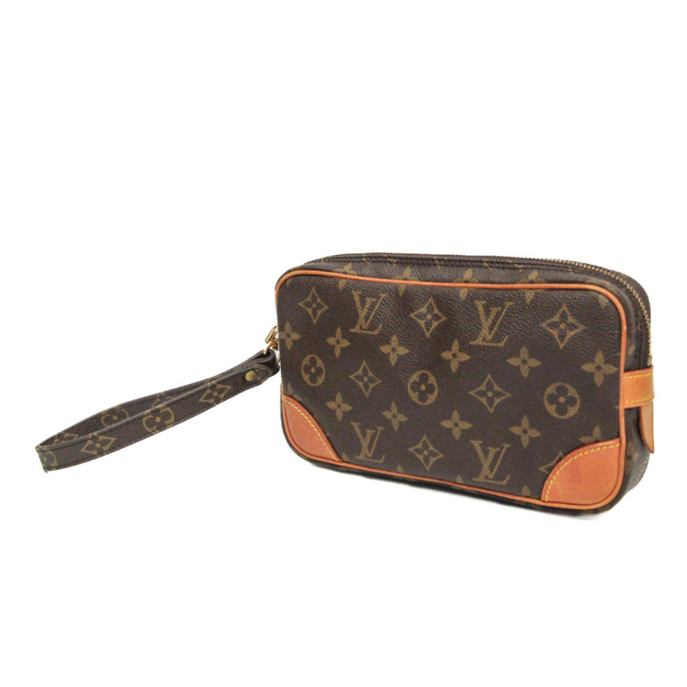 LOUIS VUITTON Authentic Brown Monogram Clutch Bag